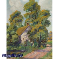 TSD3712 -Tranh sơn dầu cây tỏa bóng mát